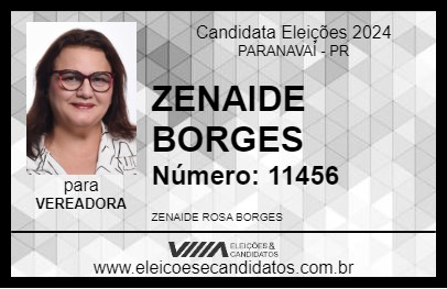 Candidato ZENAIDE BORGES 2024 - PARANAVAÍ - Eleições