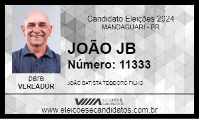 Candidato JOÃO JB 2024 - MANDAGUARI - Eleições