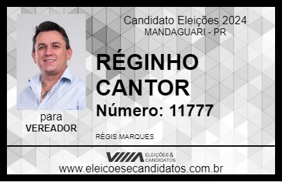 Candidato RÉGINHO CANTOR 2024 - MANDAGUARI - Eleições