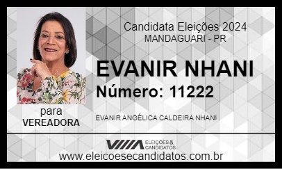 Candidato EVANIR NHANI 2024 - MANDAGUARI - Eleições