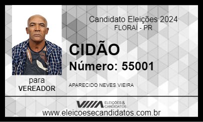 Candidato CIDÃO 2024 - FLORAÍ - Eleições