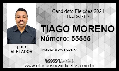 Candidato TIAGO MORENO 2024 - FLORAÍ - Eleições