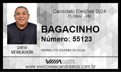 Candidato BAGACINHO 2024 - FLORAÍ - Eleições