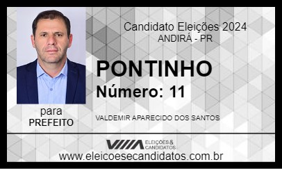 Candidato PONTINHO 2024 - ANDIRÁ - Eleições