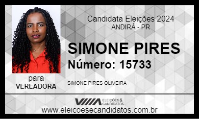 Candidato SIMONE PIRES 2024 - ANDIRÁ - Eleições