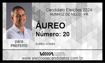 Candidato ÁUREO 2024 - MUNHOZ DE MELO - Eleições