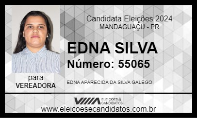 Candidato EDNA SILVA 2024 - MANDAGUAÇU - Eleições