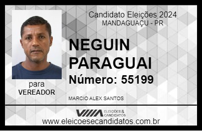 Candidato NEGUIN PARAGUAI 2024 - MANDAGUAÇU - Eleições