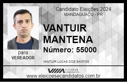 Candidato VANTUIR MANTENA 2024 - MANDAGUAÇU - Eleições