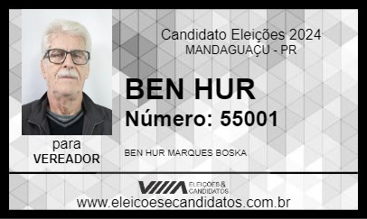 Candidato BEN HUR 2024 - MANDAGUAÇU - Eleições