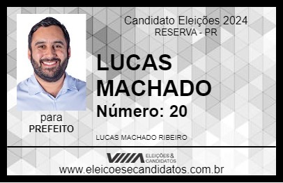 Candidato LUCAS MACHADO 2024 - RESERVA - Eleições