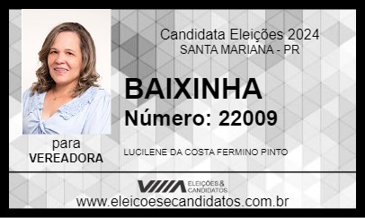 Candidato BAIXINHA 2024 - SANTA MARIANA - Eleições