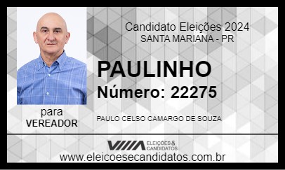 Candidato PAULINHO 2024 - SANTA MARIANA - Eleições