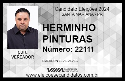 Candidato ERMINHO PINTURAS 2024 - SANTA MARIANA - Eleições