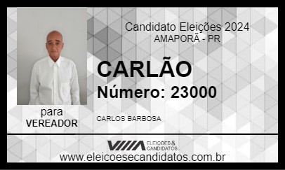 Candidato CARLÃO 2024 - AMAPORÃ - Eleições