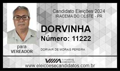 Candidato DORVINHA 2024 - IRACEMA DO OESTE - Eleições