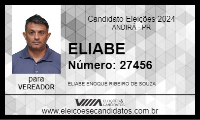 Candidato ELIABE 2024 - ANDIRÁ - Eleições