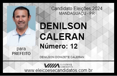 Candidato DENILSON CALERAN 2024 - MANDAGUAÇU - Eleições