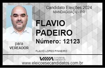 Candidato FLAVIO PADEIRO 2024 - MANDAGUAÇU - Eleições