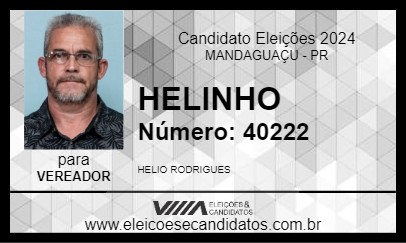 Candidato HELINHO 2024 - MANDAGUAÇU - Eleições