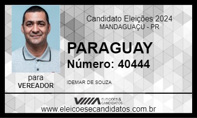 Candidato PARAGUAY 2024 - MANDAGUAÇU - Eleições