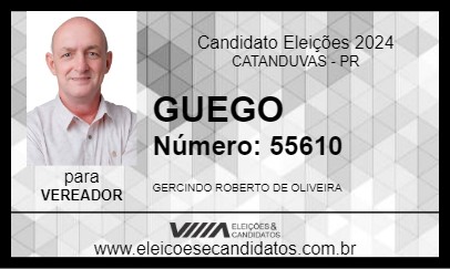 Candidato GUEGO 2024 - CATANDUVAS - Eleições