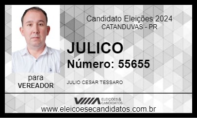 Candidato JULICO 2024 - CATANDUVAS - Eleições