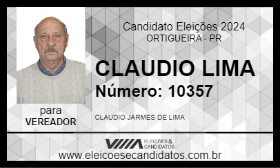 Candidato CLAUDIO LIMA 2024 - ORTIGUEIRA - Eleições