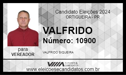 Candidato VALFRIDO 2024 - ORTIGUEIRA - Eleições