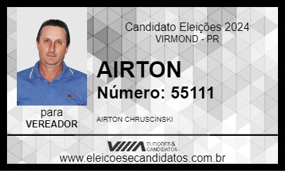 Candidato AIRTON 2024 - VIRMOND - Eleições