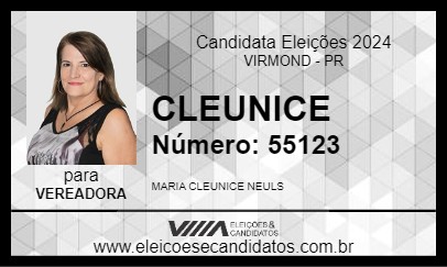 Candidato CLEUNICE 2024 - VIRMOND - Eleições