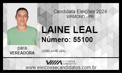 Candidato LAINE LEAL 2024 - VIRMOND - Eleições