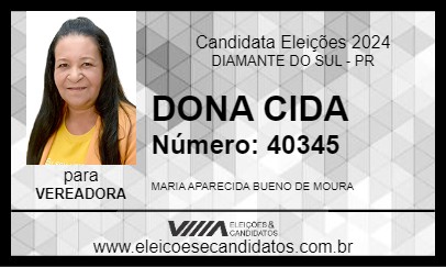 Candidato DONA CIDA 2024 - DIAMANTE DO SUL - Eleições