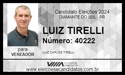 Candidato LUIZ TIRELLI 2024 - DIAMANTE DO SUL - Eleições