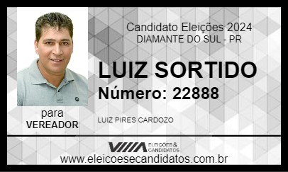 Candidato LUIZ SORTIDO 2024 - DIAMANTE DO SUL - Eleições