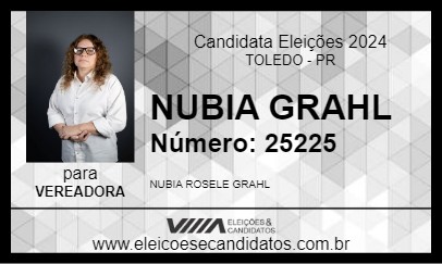 Candidato NUBIA GRAHL 2024 - TOLEDO - Eleições