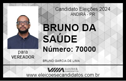 Candidato BRUNO DA SAÚDE 2024 - ANDIRÁ - Eleições