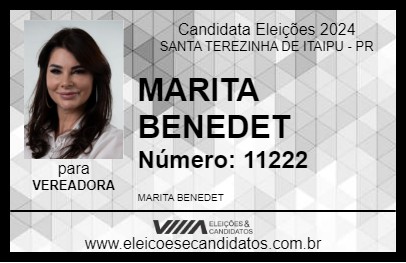 Candidato MARITA BENEDET 2024 - SANTA TEREZINHA DE ITAIPU - Eleições