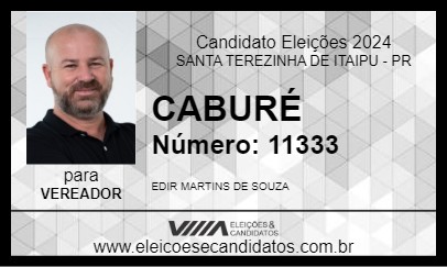 Candidato CABURÉ 2024 - SANTA TEREZINHA DE ITAIPU - Eleições