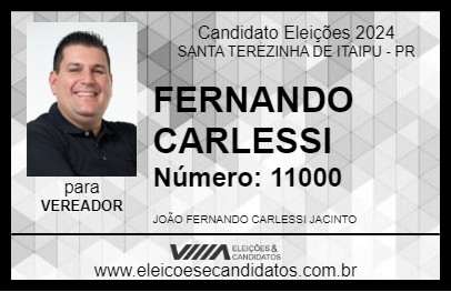 Candidato FERNANDO CARLESSI 2024 - SANTA TEREZINHA DE ITAIPU - Eleições