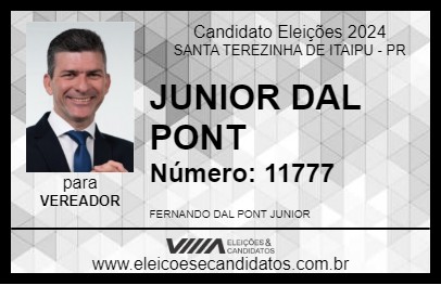 Candidato JUNIOR DAL PONT 2024 - SANTA TEREZINHA DE ITAIPU - Eleições