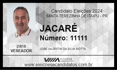 Candidato JACARÉ 2024 - SANTA TEREZINHA DE ITAIPU - Eleições