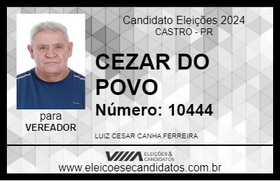 Candidato CEZAR DO POVO 2024 - CASTRO - Eleições