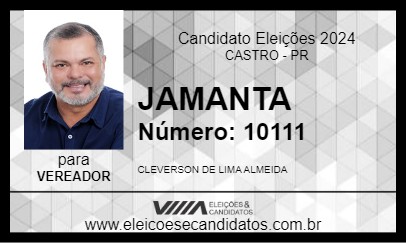 Candidato JAMANTA 2024 - CASTRO - Eleições