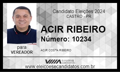 Candidato ACIR RIBEIRO 2024 - CASTRO - Eleições