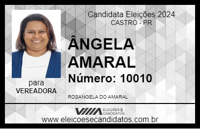 Candidato ÂNGELA AMARAL 2024 - CASTRO - Eleições