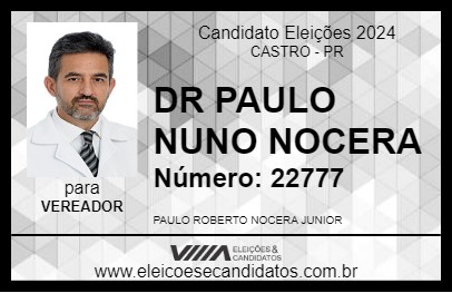 Candidato DR PAULO NUNO NOCERA 2024 - CASTRO - Eleições