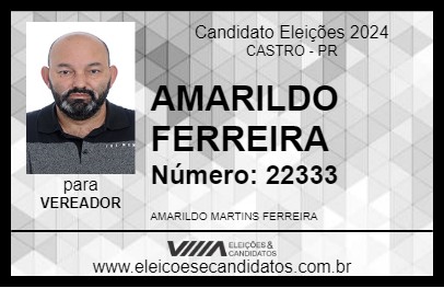 Candidato AMARILDO FERREIRA 2024 - CASTRO - Eleições