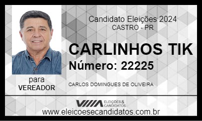 Candidato CARLINHOS TIK 2024 - CASTRO - Eleições