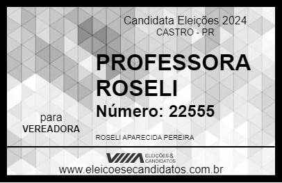 Candidato PROFESSORA ROSELI 2024 - CASTRO - Eleições